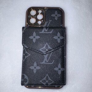 Luxury Black Phone Case with Card Holder